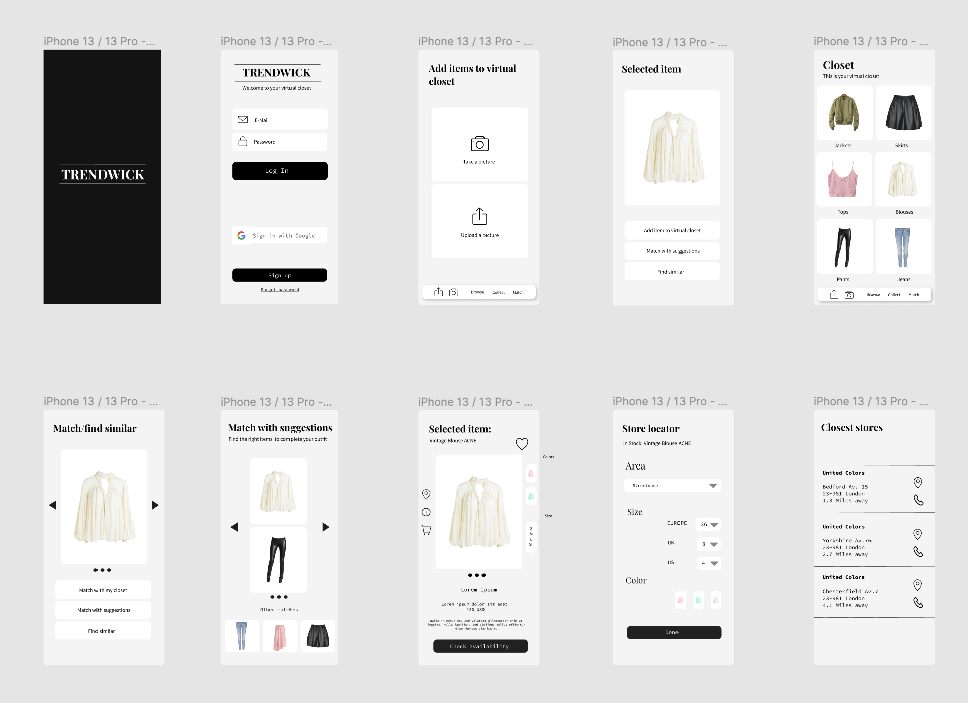 first app interface